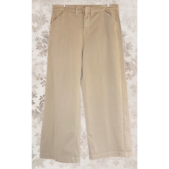 Torrid Wide Leg High Rise Chino Pants 14R Khaki Sage Outfit NWT Work Casual - Picture 8 of 9